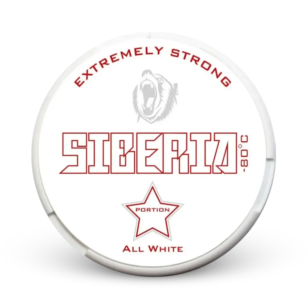 Siberia All White Original Snus Dose Extra Strong 80mg Nicotine Portion All White