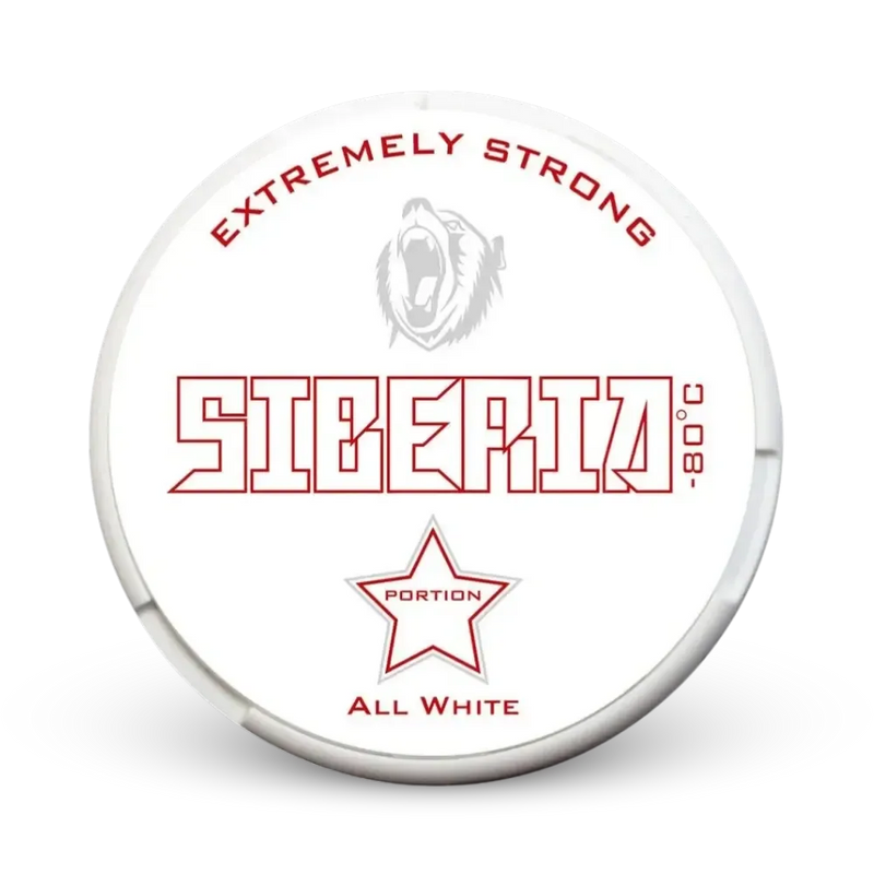 Siberia All White Original Snus Dose Extra Strong 80mg Nicotine Portion All White