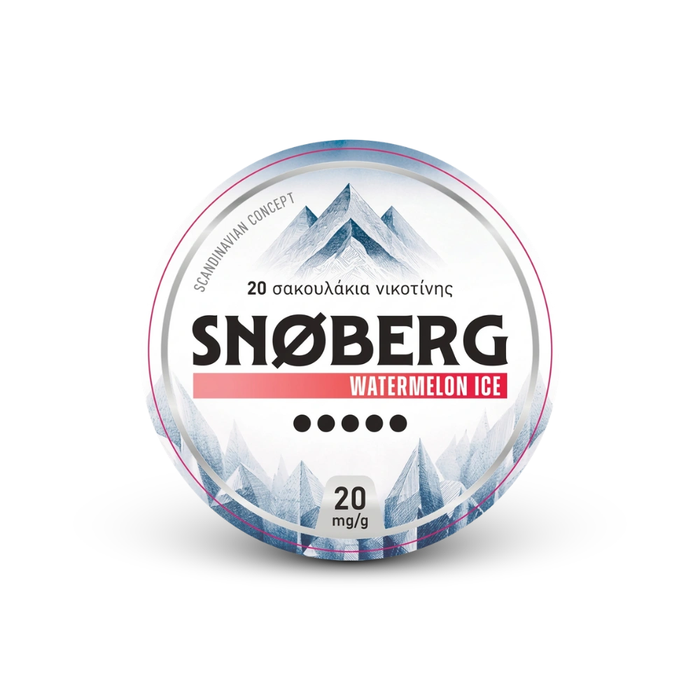 SNOBERG Watermelon Ice 13mg – κουτί σακουλάκια νικοτίνης