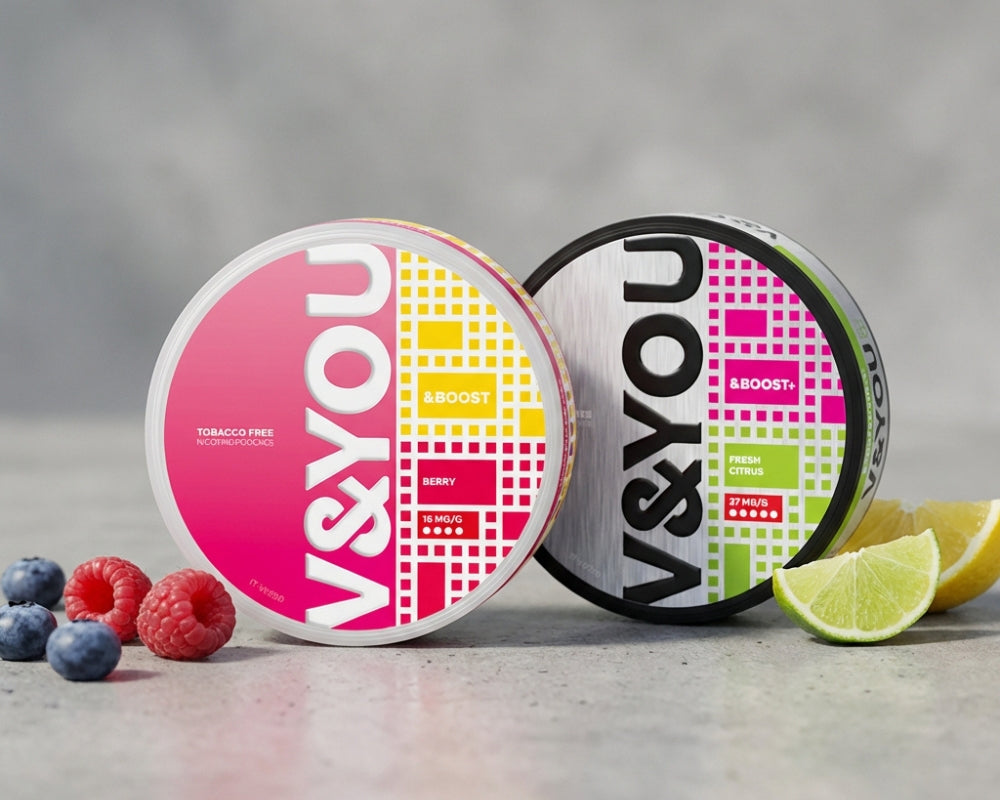 Dosen mit fruchtigen V&You Snus