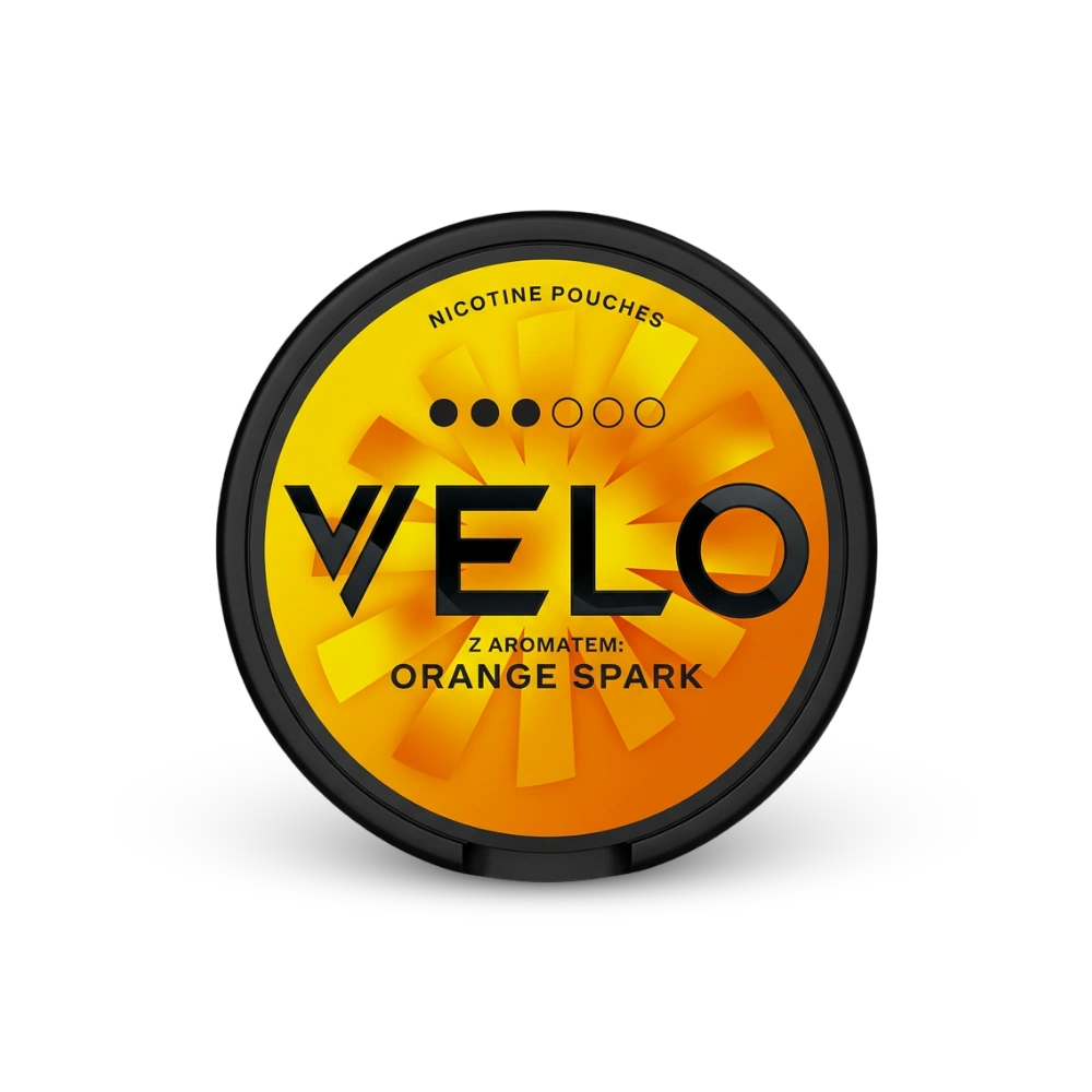 VELO Orange Spark – lata de saquinhos de nicotina