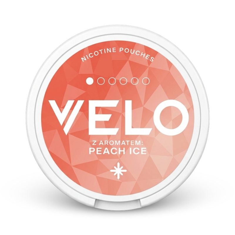 VELO Nicotine Pouches Peach Ice, Dose mit Pfirsich-Eis-Aroma