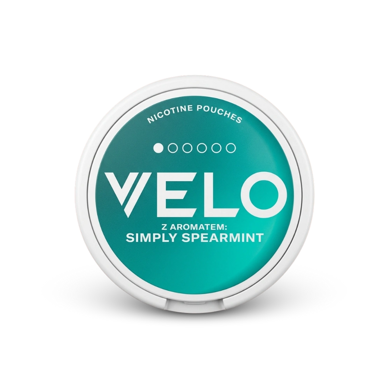 VELO Simply Spearmint – lata de sachês de nicotina