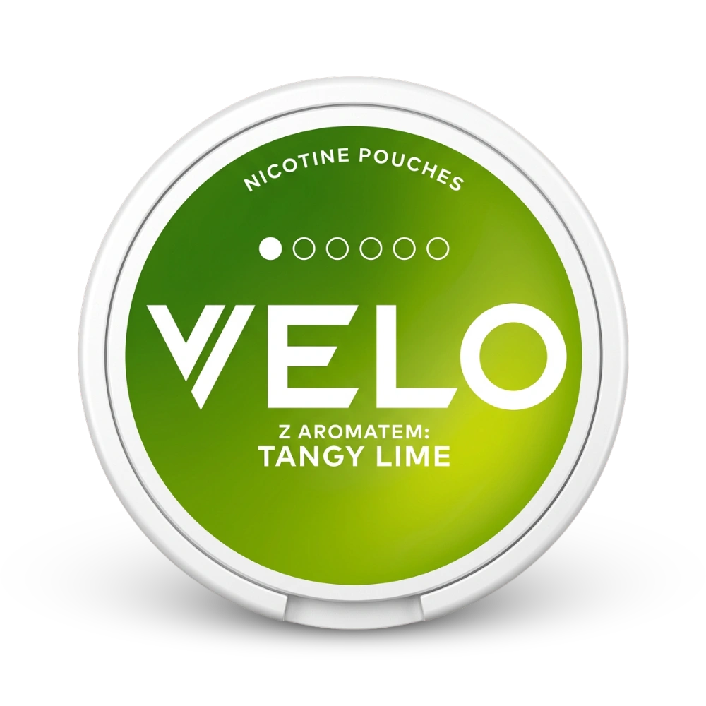 VELO Nicotine Pouches Tangy Lime Dose mit grünem Label, mittlere Stärke Aroma-Variante