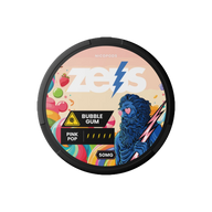 Zeus Bubblegum 50mg Dose Rückseite – Kaugummi-Aroma, Ultra Stark, 20 Beutel/Dose