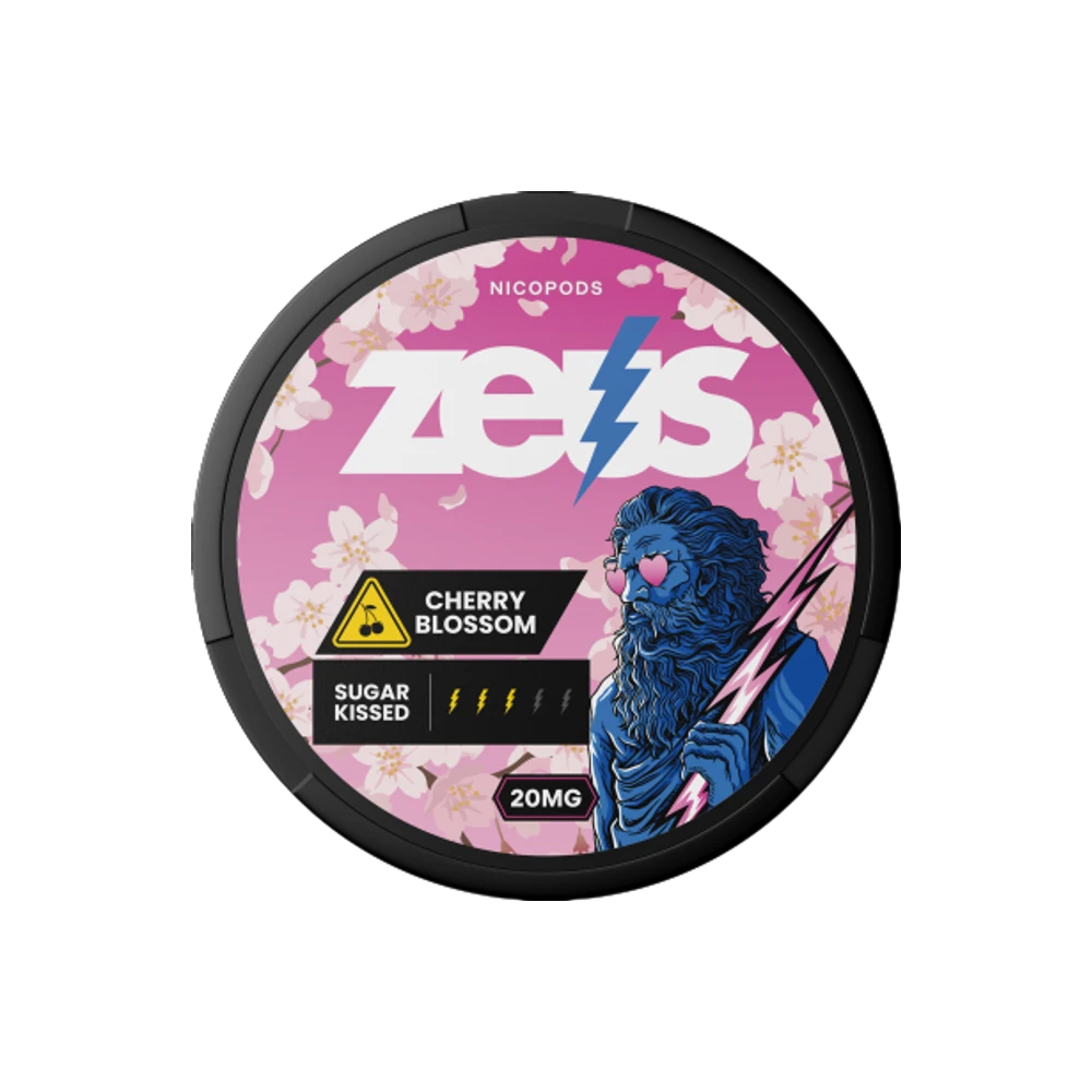 Zeus Cherry Blossom 20mg Dose Costas – Aroma de Flor de Cerejeira, Forte, 20 Sachês/Dose